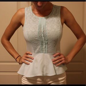 Mint Green Peplum Tanktop